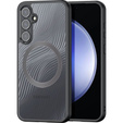DuxDucis case for Samsung Galaxy S23 FE, Aimo case, for MagSafe, transparent / black