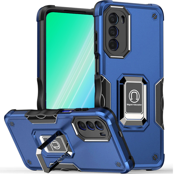 Case for Motorola Moto G22, Dual-Layer Armor, blue