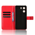 Flip case for Xiaomi Redmi 13C / Poco C65, Crazy Horse Wallet, red