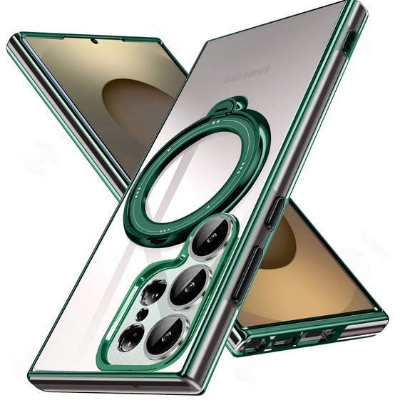 Magnetic Case for Samsung Galaxy S25 Ultra, for MagSafe, green