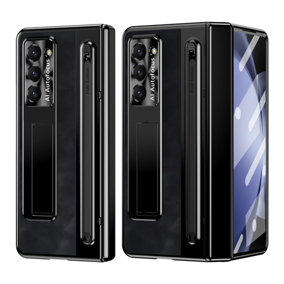 Leather+PC case with stand, glass and stylus for Samsung Galaxy Z Fold6 5G