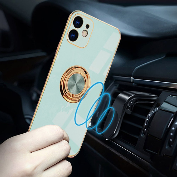 Case for iPhone 12, Electro Ring, mint