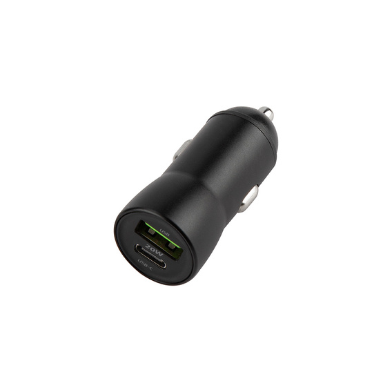 Maxlife PD/QC 20W car charger with USB-C – USB-C 60W cable for smartphones, tablets, navigation devices and other devices with USB/USB-C