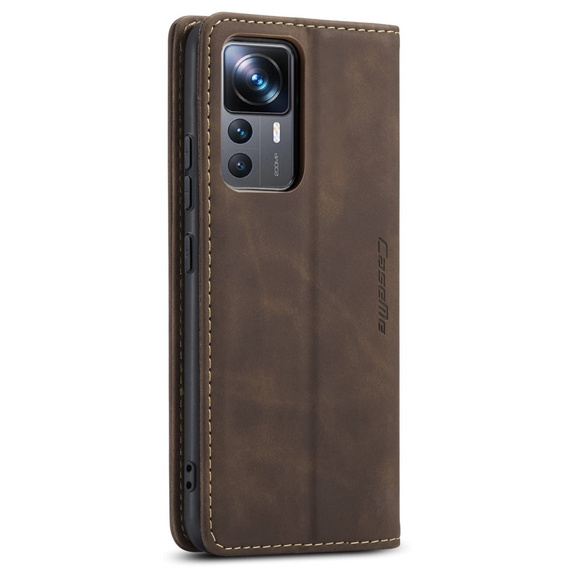 CASEME case for Xiaomi 12T / 12T Pro, Leather Wallet Case, brown