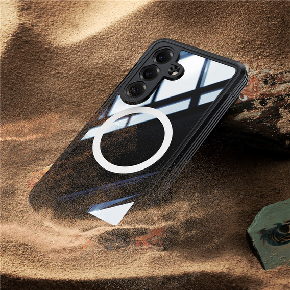 Shockproof case with glass, for MagSafe for Samsung Galaxy S26 Plus, black