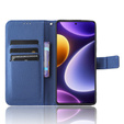 Flip case for Poco F5 5G, Wallet Smart Magnet, blue