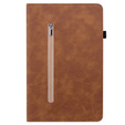 Case for Samsung Galaxy Tab A7 Lite, Wallet Pen Slot, brown