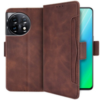 Flip case for OnePlus 11 5G, Card Slot, brown