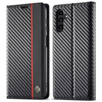 Flap case for Samsung Galaxy A56, Carbon LC.IMEEKE, black