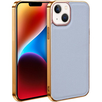 Case for iPhone 14, Cowhide Leather, grey