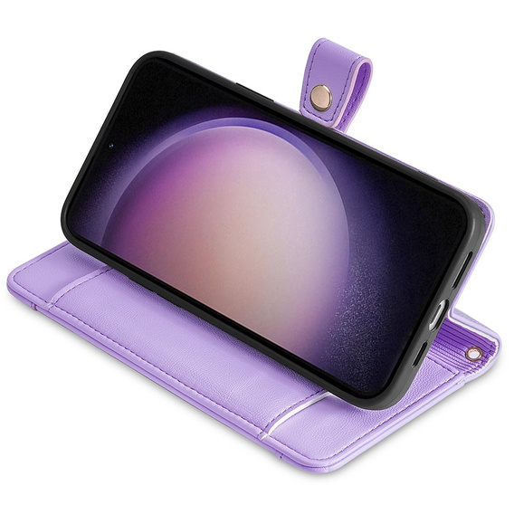Flip case for Samsung Galaxy A54 5G, Wallet Zipper Pocket, purple