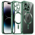 Case for iPhone 14 Pro Max, Electro MagSafe, green + Screen Glass