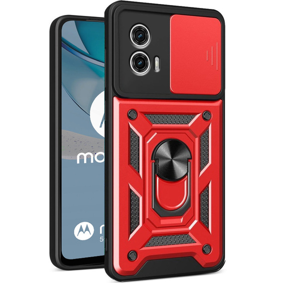 Case for Motorola Moto G53 5G, CamShield Slide, red