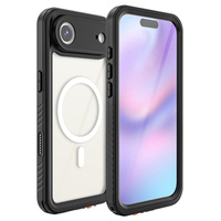 Redpepper case for iPhone Air, IP68 waterproof, for MagSafe, transparent with black sides