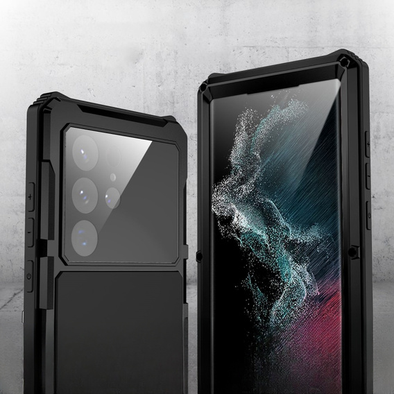 Case for Samsung Galaxy S22 Ultra, R-JUST, armoured, black