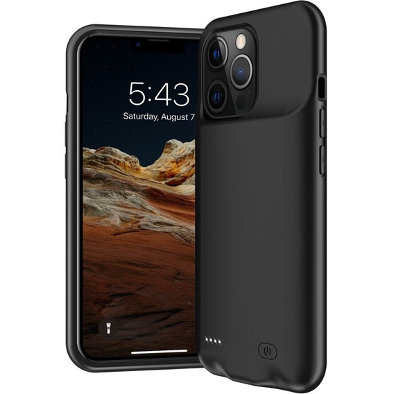 Case with 7000mAh Battery for iPhone 13 Pro Max, black