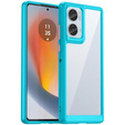 Case for Motorola Edge 50 Fusion 5G, Fusion Hybrid, transparent / blue