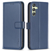 Flip case for Samsung Galaxy A25 5G, BINFEN Wallet, blue + 9H glass