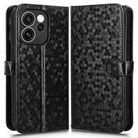 Wallet Rhombus flip case for Oppo Reno 15 Pro, black