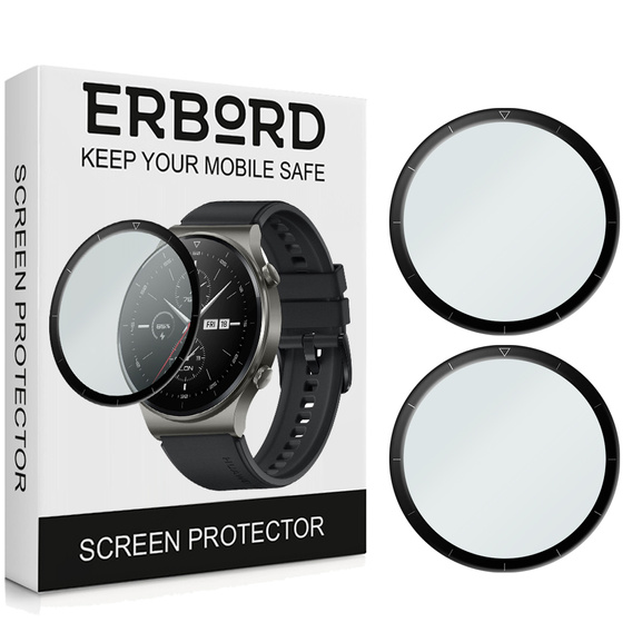 2x ERBORD Hybrid Glass for Huawei Watch GT 2 Pro