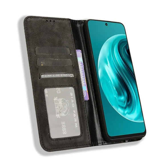 Flip case for Huawei Nova 12i, Crazy Horse Wallet, black