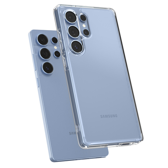 Spigen case for Samsung Galaxy S25 Ultra, Ultra Hybrid, transparent + 9H Tempered Glass