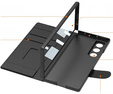 Wallet case with flap carbon black for Samsung Galaxy Z Fold 7 5G