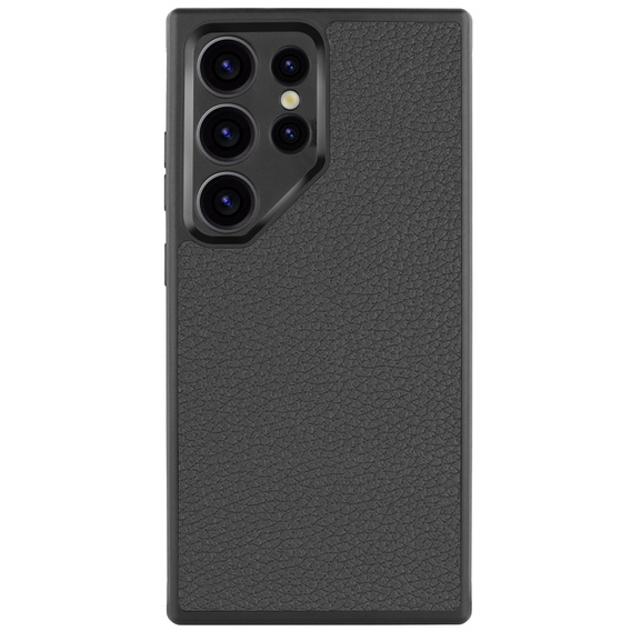 Leather case for Samsung Galaxy S24 Ultra, ERBORD LeatherGuard MagSafe, black