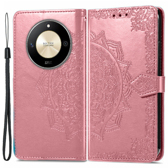 Flip case for Honor Magic 6 Lite 5G, Mandala, pink