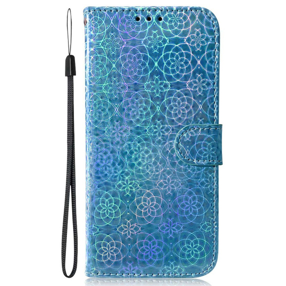 Flip case for Oppo A17, Wallet mandala, blue