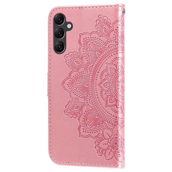 Flip case for Samsung Galaxy A14 4G/5G, Mandala Flower, pink rose gold