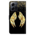 Flip case for Xiaomi Redmi Note 12 4G, Wallet Wings, gold