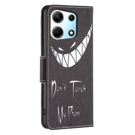 Flip case for Infinix Zero 30 5G, Wallet, Don't Touch My Phone, black