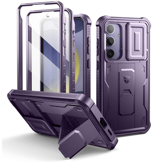 Armored case for Samsung Galaxy S24 Plus, Dexnor Full Body (Two Frames), purple