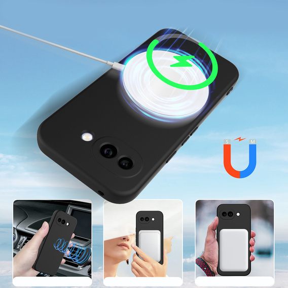 Silicone Lite Case for MagSafe for Google Pixel 10a, Black