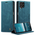 CASEME case for Samsung Galaxy M33 5G, Leather Wallet Case, blue