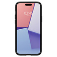 Spigen case for iPhone 15, Liquid Air, black + 9H Tempered Glass