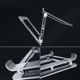 Aluminum laptop stand, ERBORD ProDesk Stand, gray
