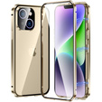 Case for iPhone 13, Magnetic Dual Glass, gold