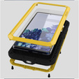 Love Mei Case for Samsung Galaxy S20 FE 4G/5G, armored with glass, yellow