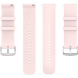 Silicone strap 20mm, Light Pink/Silver Buckle
