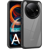 Case for Xiaomi Redmi A3, Fusion Hybrid, with camera protection, transparent / black
