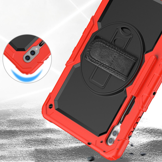 Case for Samsung Galaxy Tab S9 Ultra, Armor Protective, Red / Black