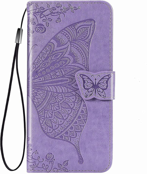Flip case for Infinix Note 40 Pro Plus, Butterfly, purple