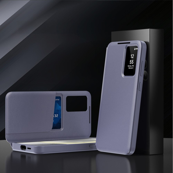 Flip case for Samsung Galaxy S23+ Plus, Smart View Wallet, purple