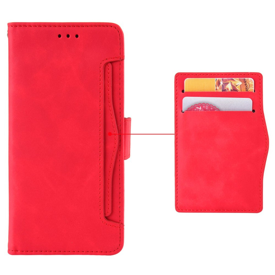 Flip case for Motorola Moto G24 / G24 Power / G04, Card Slot, red