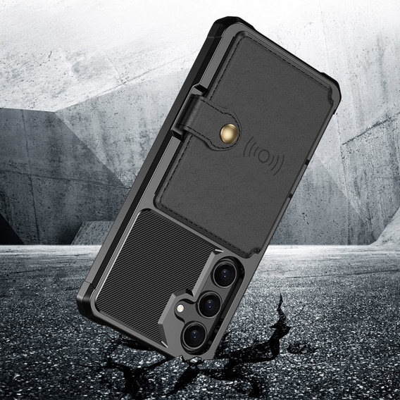 Case for Samsung Galaxy A55 5G, Card Holder Kickstand, black