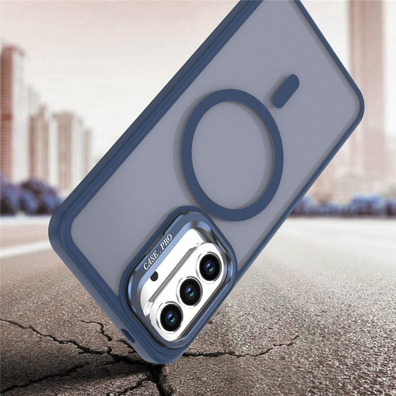 Skin-touch case with MagSafe stand for Samsung Galaxy A37 5G, blue