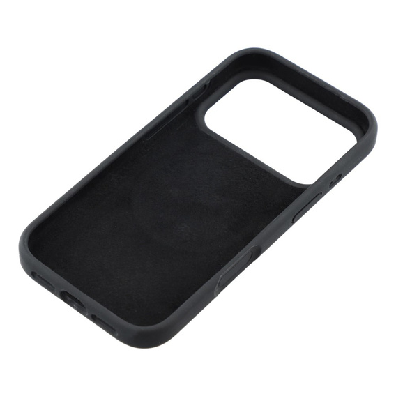 Silicone sleeve for iPhone 17 Pro, for MagSafe, anti-shock, black