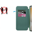 Flip case for Samsung Galaxy S24 FE, RFID Wallet MagSafe CamShield, green